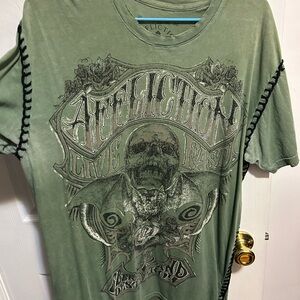 Affliction Green Men's Shirt